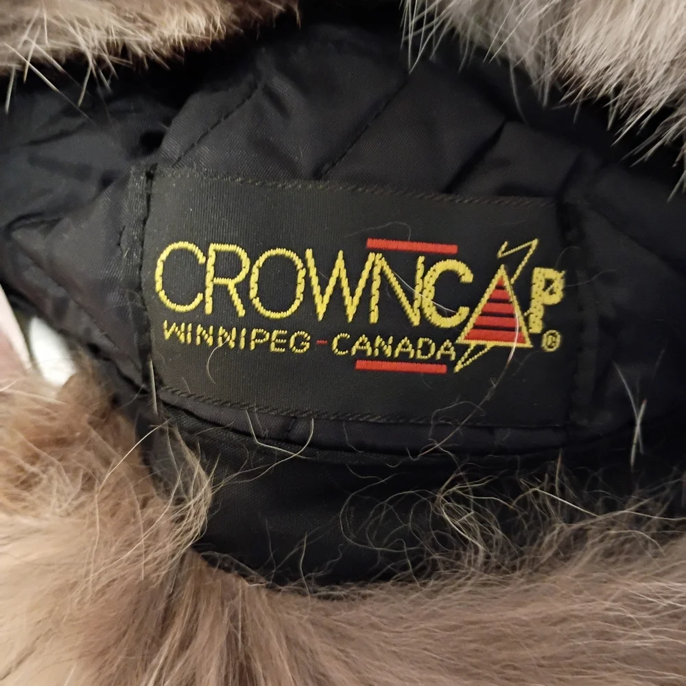 CABELAS SZ XL CROWN CAP GENUINE COYOTE LEATHER COVER CANADIAN TAPPER HAT - Picture 6 of 10